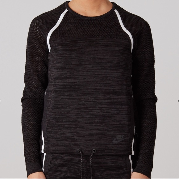 Nike Tech Knit Crew Sweater 728669-010 Preowned great condition casual active M - Picture 1 of 8
